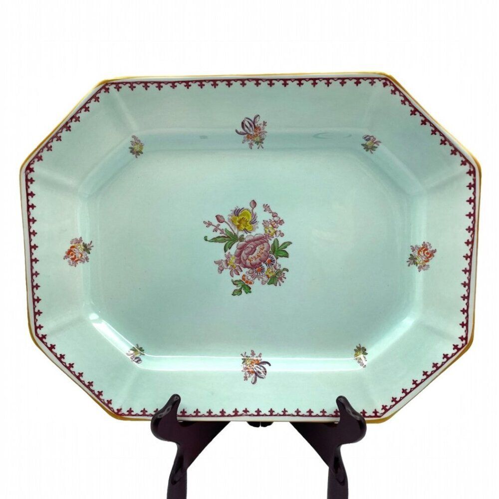 Vintage Calyx Ware Platter "Chelsea Sprays" 14" x 11"